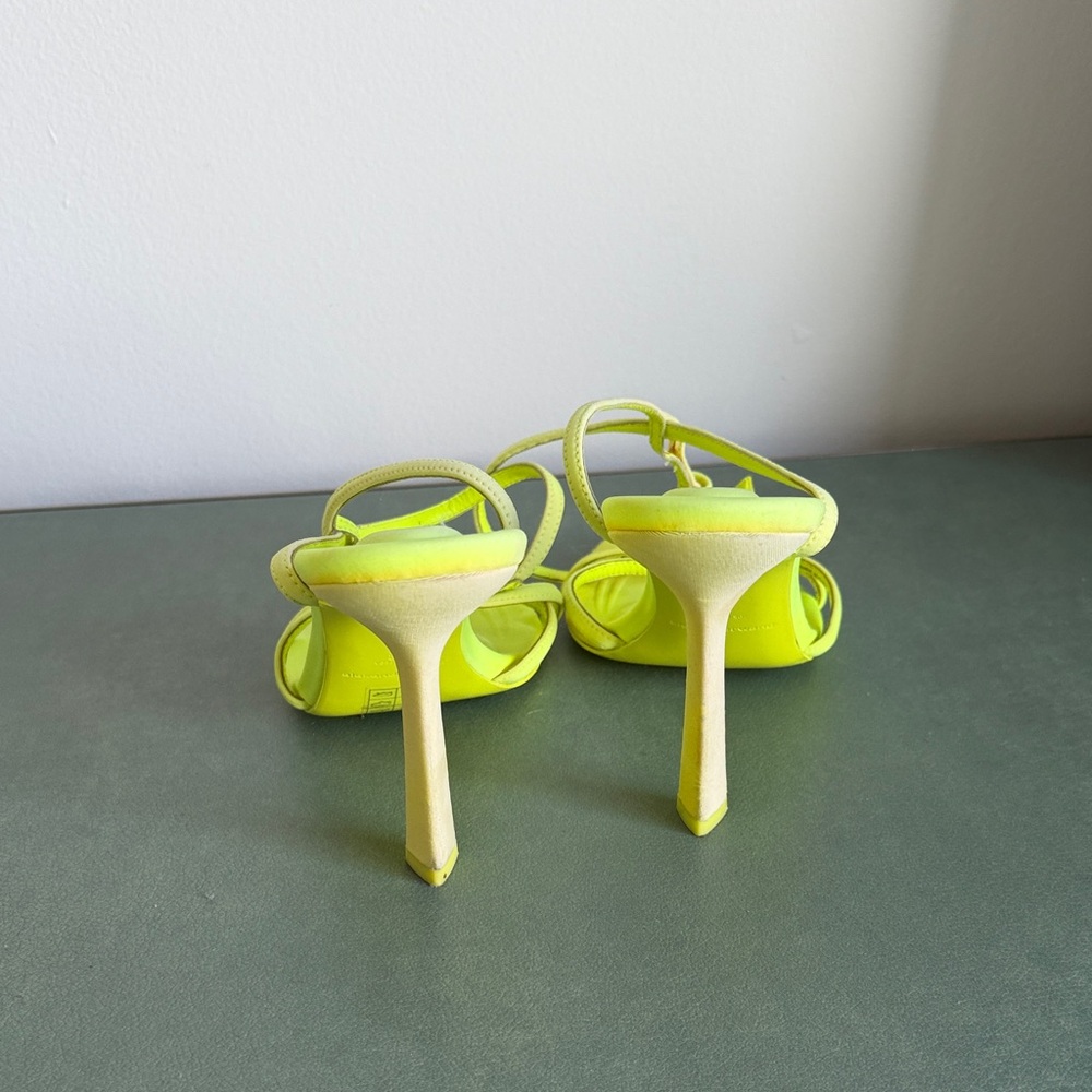 Alexander Wang Neon Yellow Strappy Heels - Picture 4 of 6